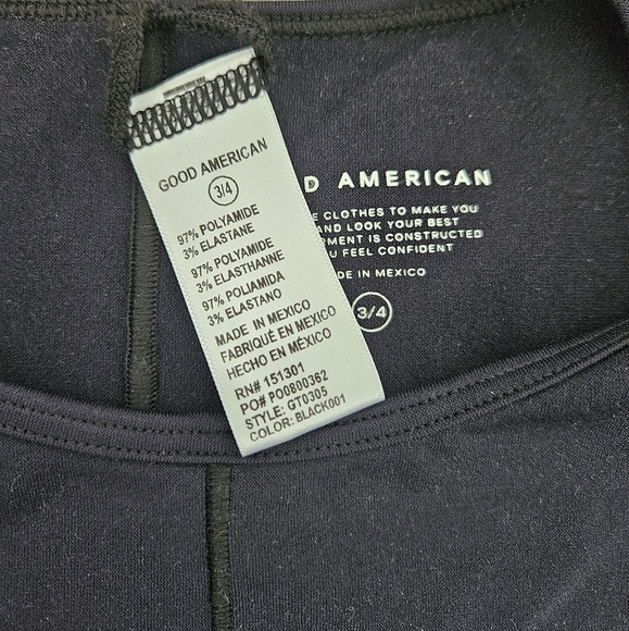 Good American Black Tee - size 3/4 - Picture 2 of 5